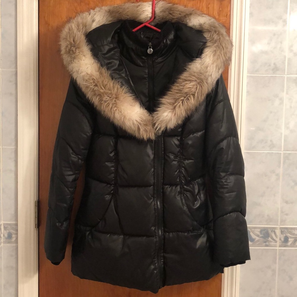 Laundry by Design black matte winter coat